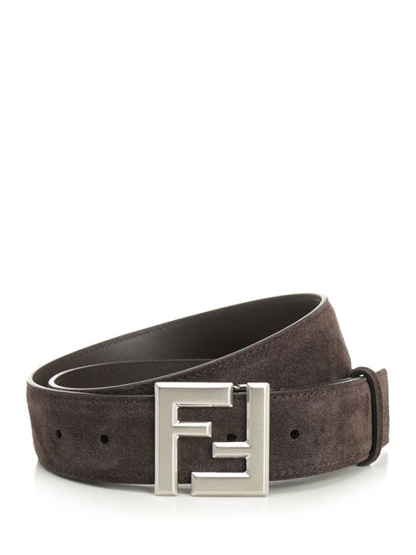 Fendi Squared Ff Belt - Brown