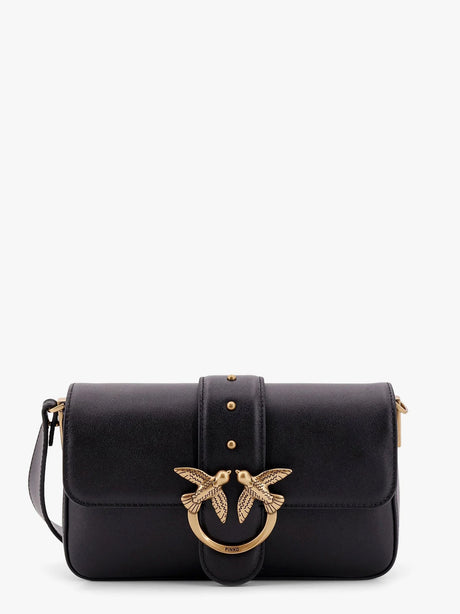 Pinko Mini Love Bag leather crossbody bag - Nero