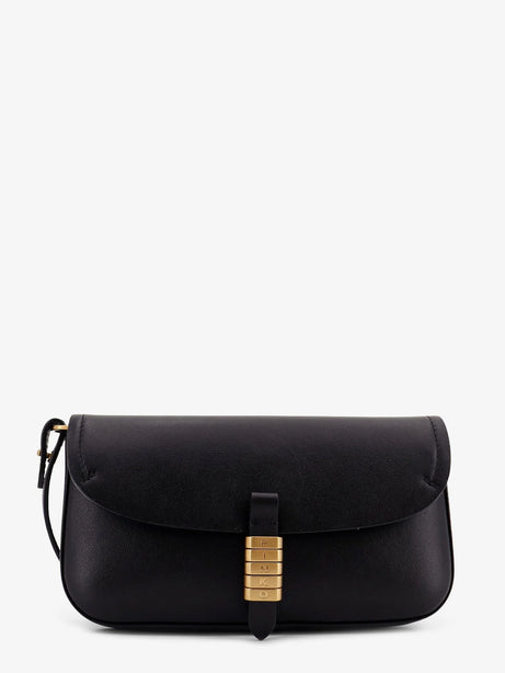 Pinko Saddle Flat leather crossbody bag - Nero