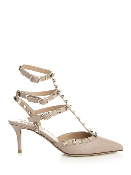 Valentino Garavani Rockstud Pumps With Straps - Rose