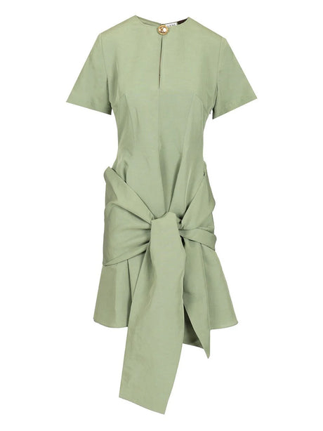 Loewe Paula'S Ibiza Pebble Viscose And Linen Dress - Green
