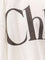 Chloe' Cotton t-shirt with maxi logo on the front - White