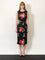 Dolce & Gabbana Viscose dress with iconic print - Bouquet Rose Nero