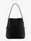 Toteme Hammered leather bucket bag with strap on the front - Black