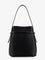 Toteme Hammered leather bucket bag with strap on the front - Black