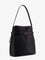 Toteme Hammered leather bucket bag with strap on the front - Black