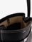 Toteme Hammered leather bucket bag with strap on the front - Black