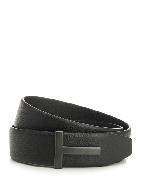 Tom Ford Reversible Leather Belt - Black