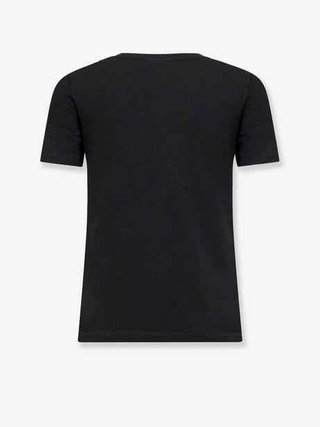 Chloe' Cotton t-shirt with print - Ash Black