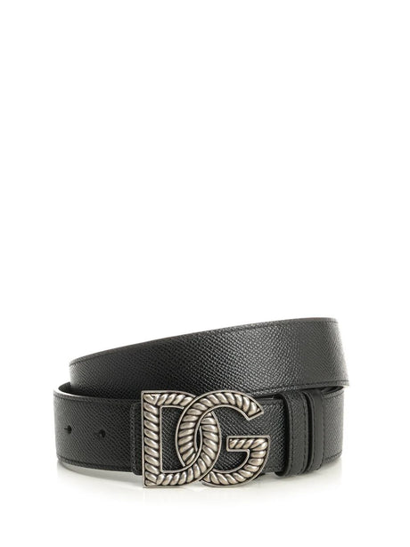 Dolce & Gabbana Calfskin Belt - Black