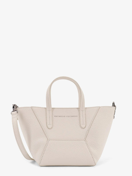 Brunello Cucinelli BC Duo leather crossbody bag - Butter
