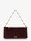 Pinko Horizontal Flat leather crossbody bag - Burgundywine