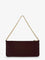 Pinko Horizontal Flat leather crossbody bag - Burgundywine