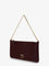 Pinko Horizontal Flat leather crossbody bag - Burgundywine