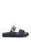 Fendi Slide Flat In Denim - Blue