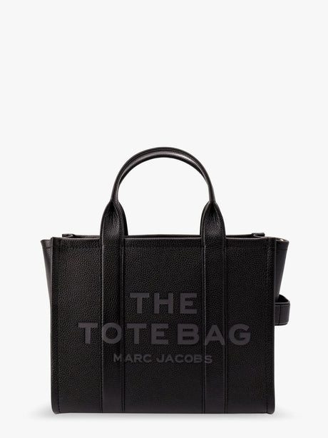 Marc Jacobs Leather shoulder bag with logo on the front - Black