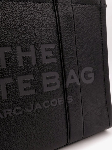 Marc Jacobs Leather shoulder bag with logo on the front - Black