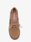 Pinko Grace suede loafers with metal lettering logo - Beige