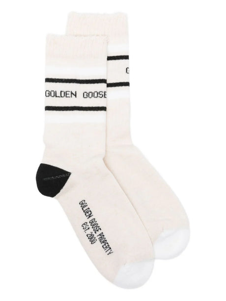 Golden Goose Cotton Blend Socks - White