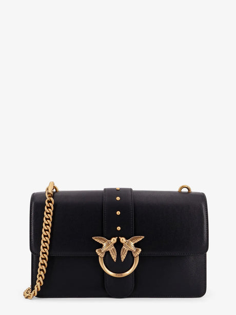 Pinko Love One leather shoulder bag - Nero