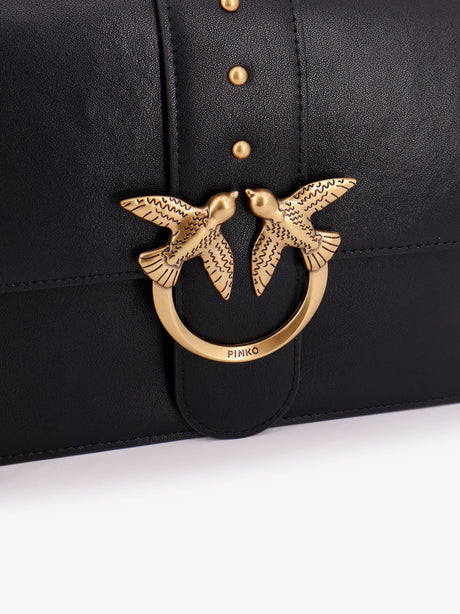 Pinko Love One leather shoulder bag - Nero