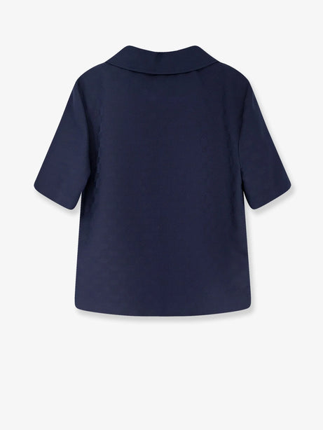 Gucci Fabric polo shirt with GG pattern - Tide