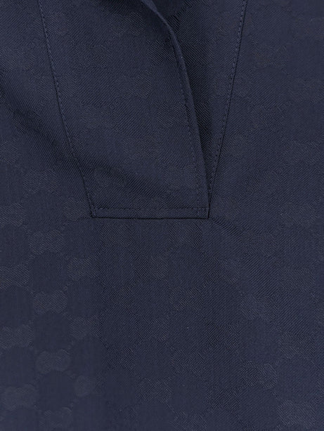 Gucci Fabric polo shirt with GG pattern - Tide
