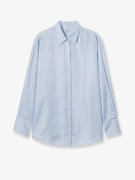 Toteme Silk shirt with striped pattern - Icewhite
