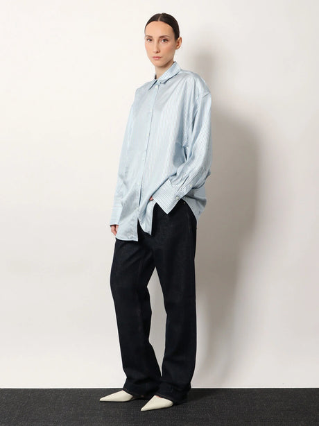 Toteme Silk shirt with striped pattern - Icewhite