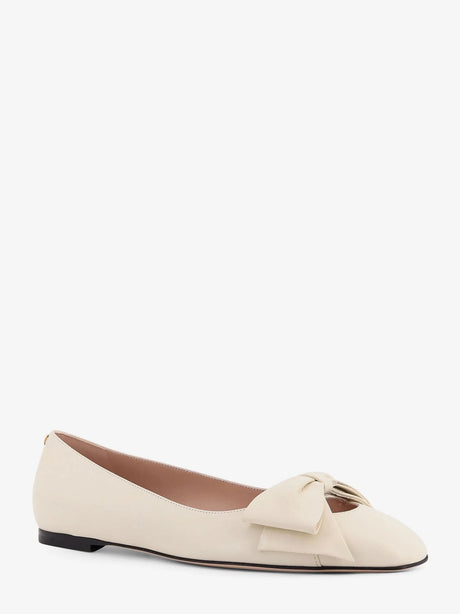 Valentino Garavani Leather Bowow ballerinas - Ivory