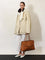 Toteme Leather shoulder bag with lettering logo on the front - Tan