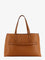 Toteme Leather shoulder bag with lettering logo on the front - Tan