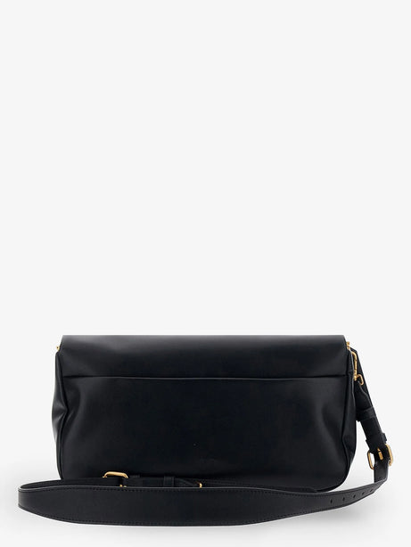 Pinko Soft Horizontal leather crossbody bag - Nero