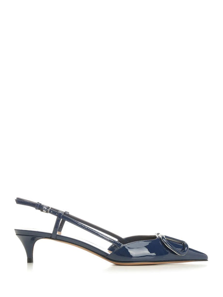 Valentino Garavani Vlogo Signature Slingback Pump - Blue