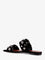 Valentino Garavani Suede sandals with side metal VLogo - Black