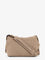 Pinko Leather shoulder bag with metal logo detail - Beige