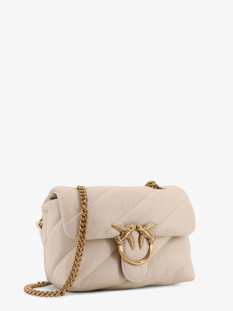 Pinko Love Puff Mini quilted leather crossbody bag - Bianco