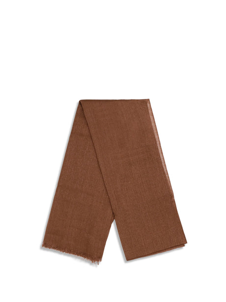 Brunello Cucinelli Silk and cashmere Scarf - Fire Brick