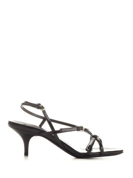 Miu Miu Patent Leather Sandals - Black