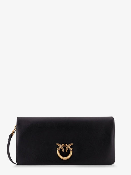 Pinko Click Soft Horizontal leather crossbody bag - Nero