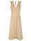 Bottega Veneta Maxi Sleeveless Dress In Beige Cotton