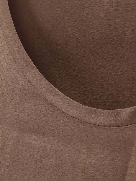 Brunello Cucinelli Stretch silk tank top - Pralines
