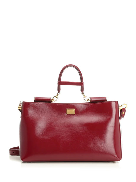Dolce & Gabbana Vittorio Leather Bag - Bordeaux