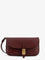 Pinko Saddle Flat leather crossbody bag - Burgundywine