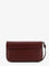 Pinko Saddle Flat leather crossbody bag - Burgundywine