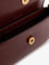 Pinko Saddle Flat leather crossbody bag - Burgundywine