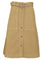 Moncler Cotton Midi Skirt With Belt - Beige
