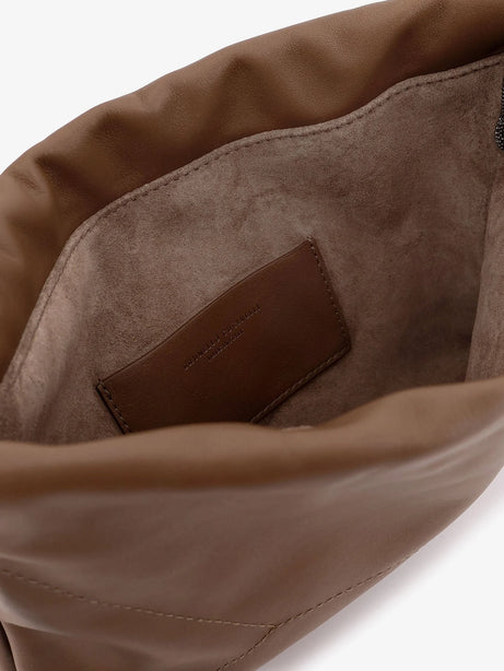 Brunello Cucinelli BC Duo leather shoulder bag - Fango
