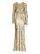 Self-Portrait Long Dress In Golden Thread