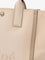 Chloe' Chloé Carry striped jacquard fabric crossbody bag with oversized logo on the front - Blushy Beige